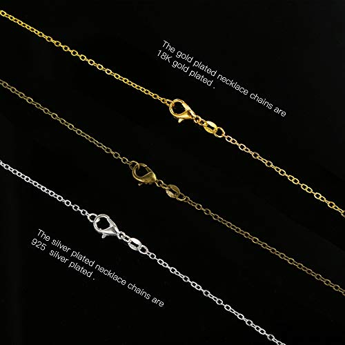 PP OPOUNT 30 Pack Necklace Chains in Gold, Silver and Bronze Plate...